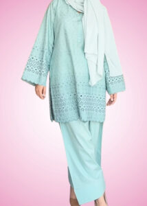 SEA GREEN CHICKEN KAARI 2-PC FARASHI SET