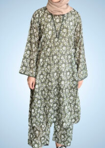 OLIVE GREEN STITCHED 2-PC